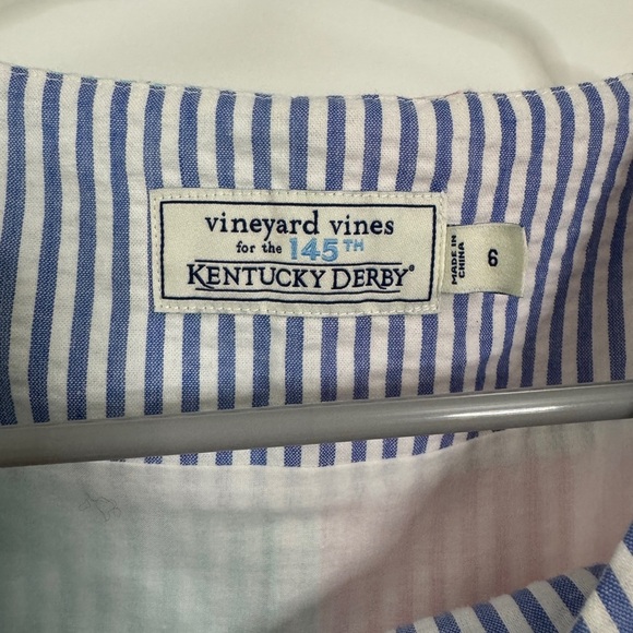 Vineyard Vines Kentucky Derby Dress Size 6 Limited Edition Striped NWOT - Picture 4 of 5
